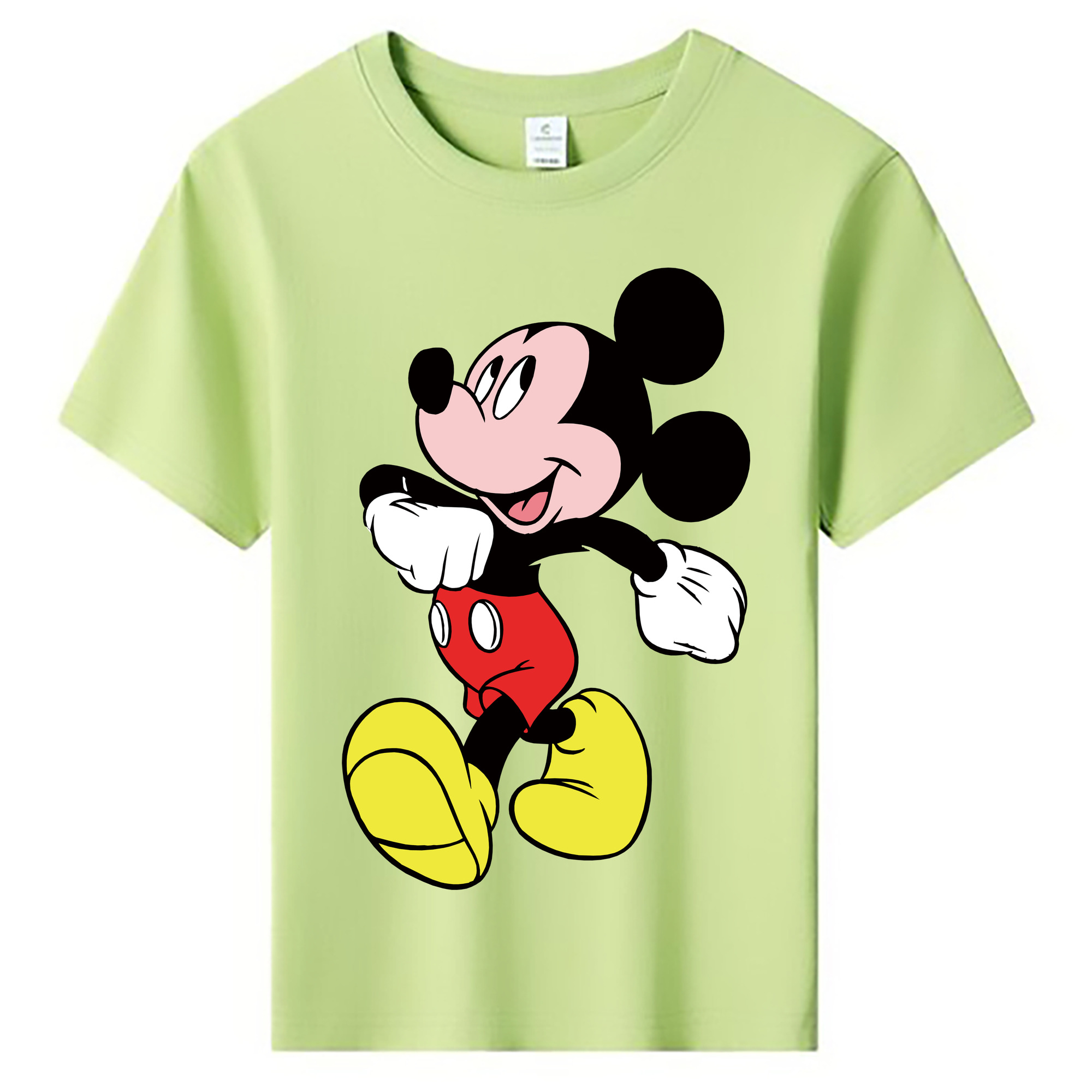 ミッキーマウス Mickey Mouse 綿100％キッズTシャツ（フロントプリント）